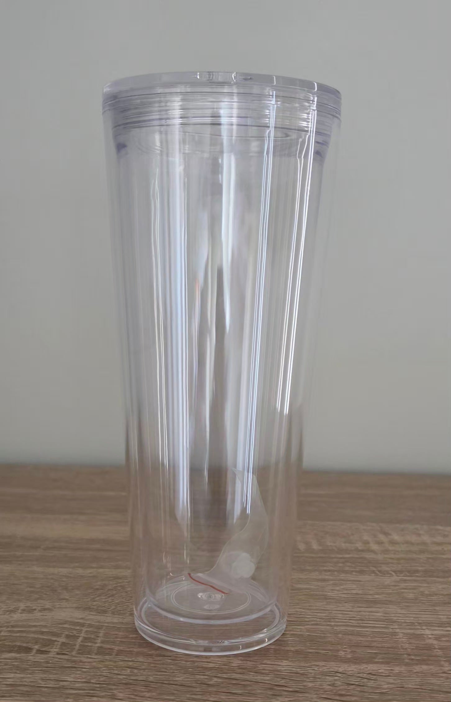 24oz Acrylic Flat Top Snowglobe Cup