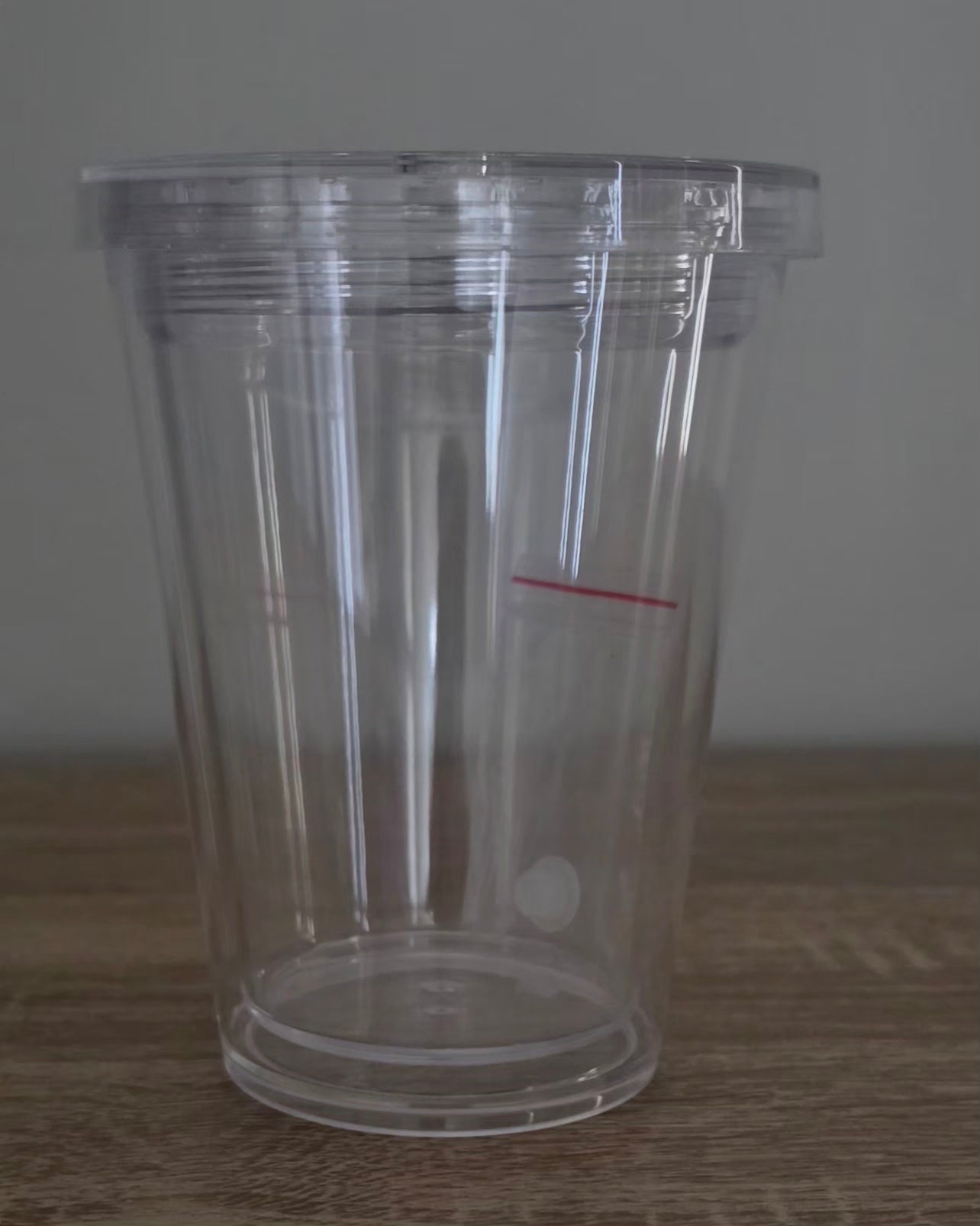 12oz Acrylic Flat Top Snowglobe Cup