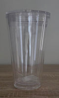 16oz Acrylic Flat Top Snowglobe Cup