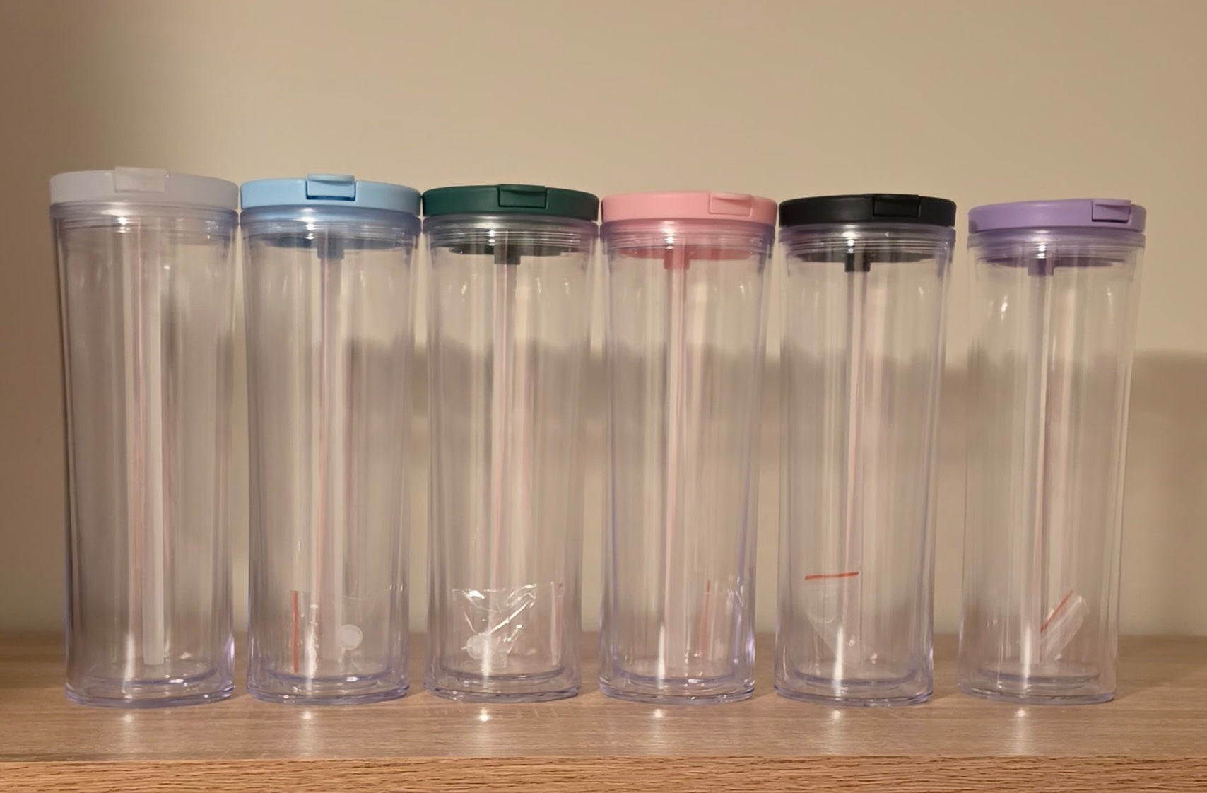 20oz Snowglobe Tumbler with Flip Straw