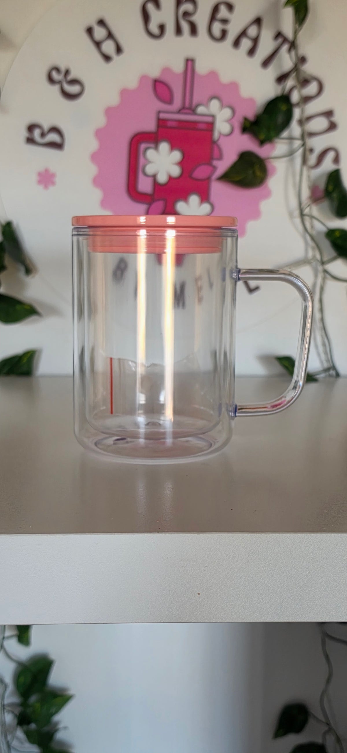 17oz Acrylic Handle Mug