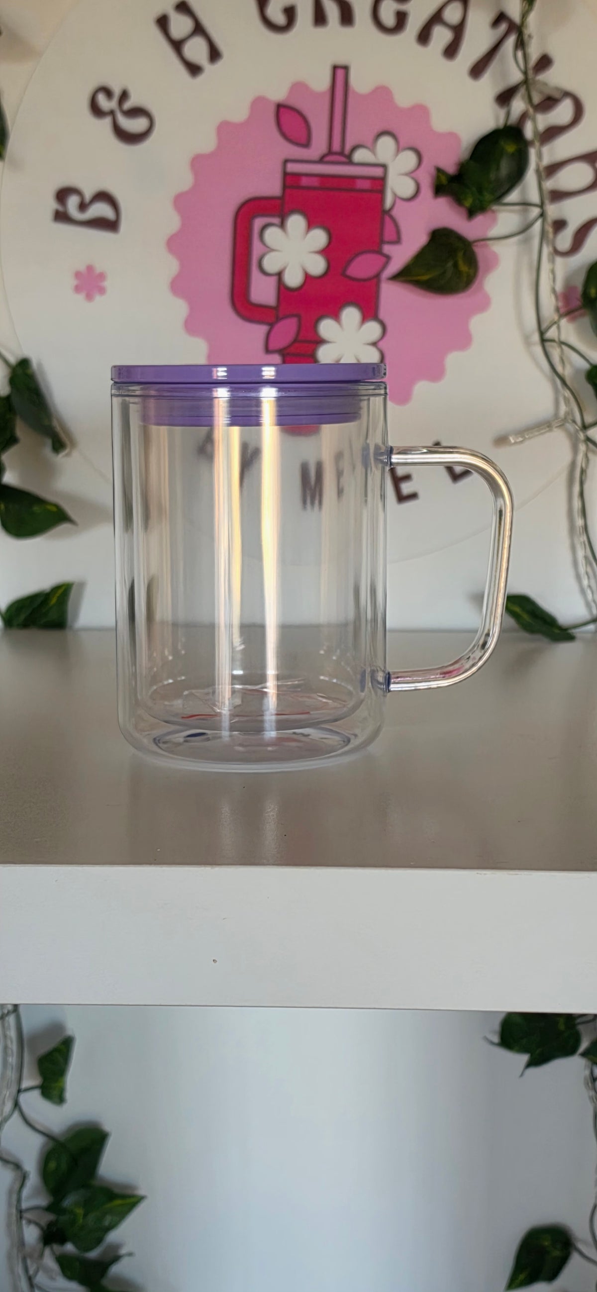 17oz Acrylic Handle Mug