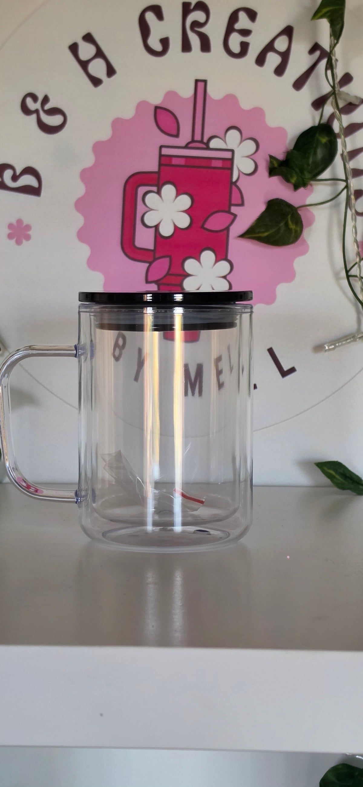17oz Acrylic Handle Mug