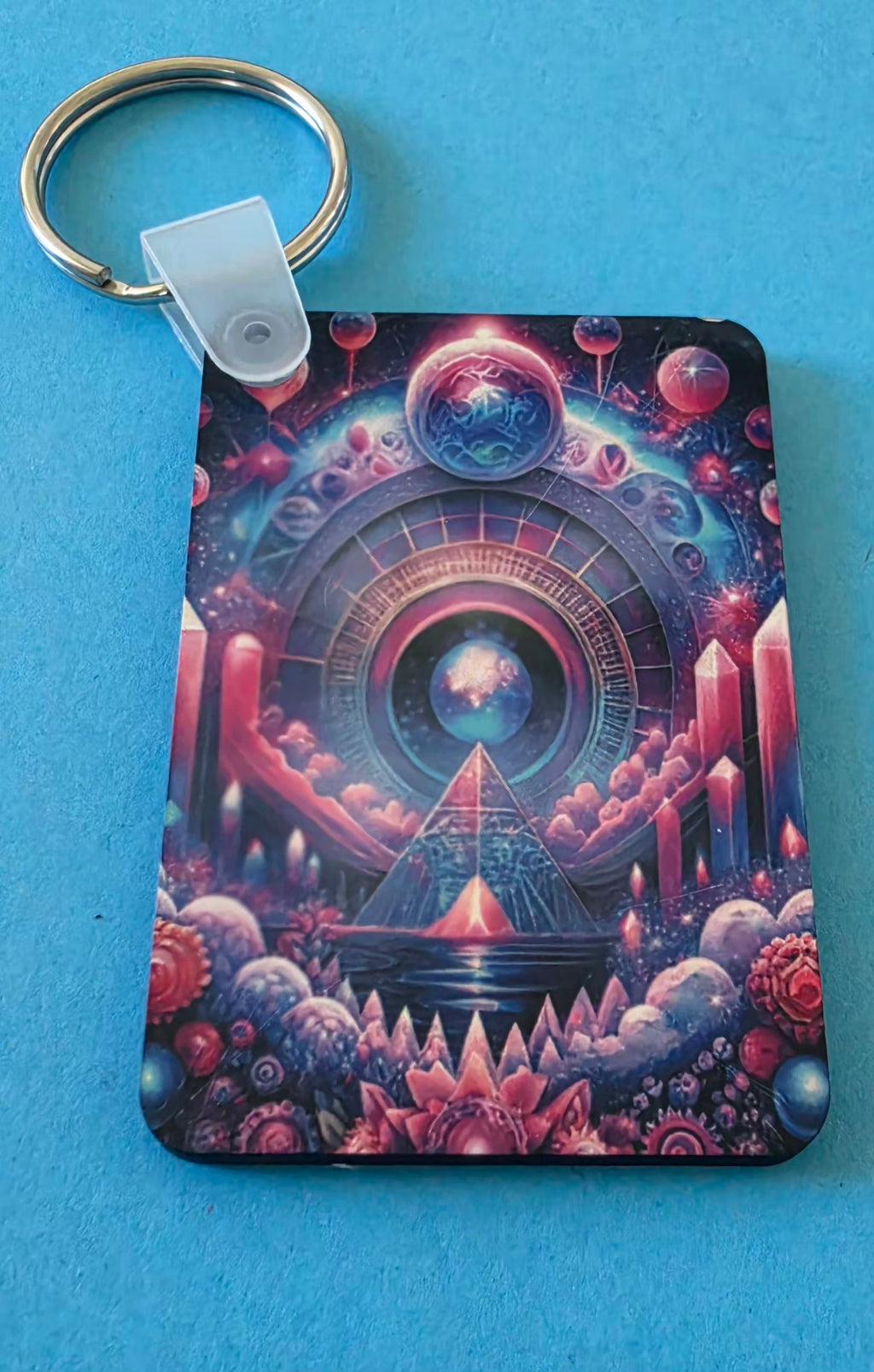 Rectangle Printed Keyring