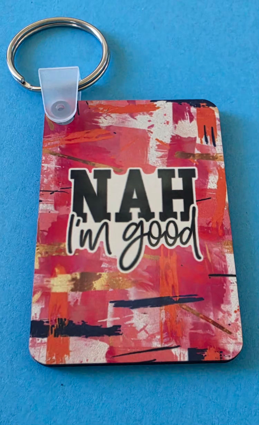 Rectangle Printed Keyring