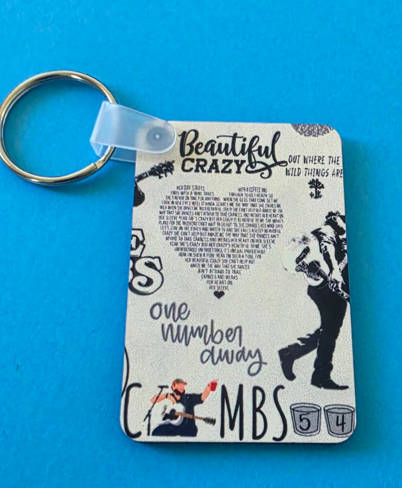Rectangle Printed Keyring
