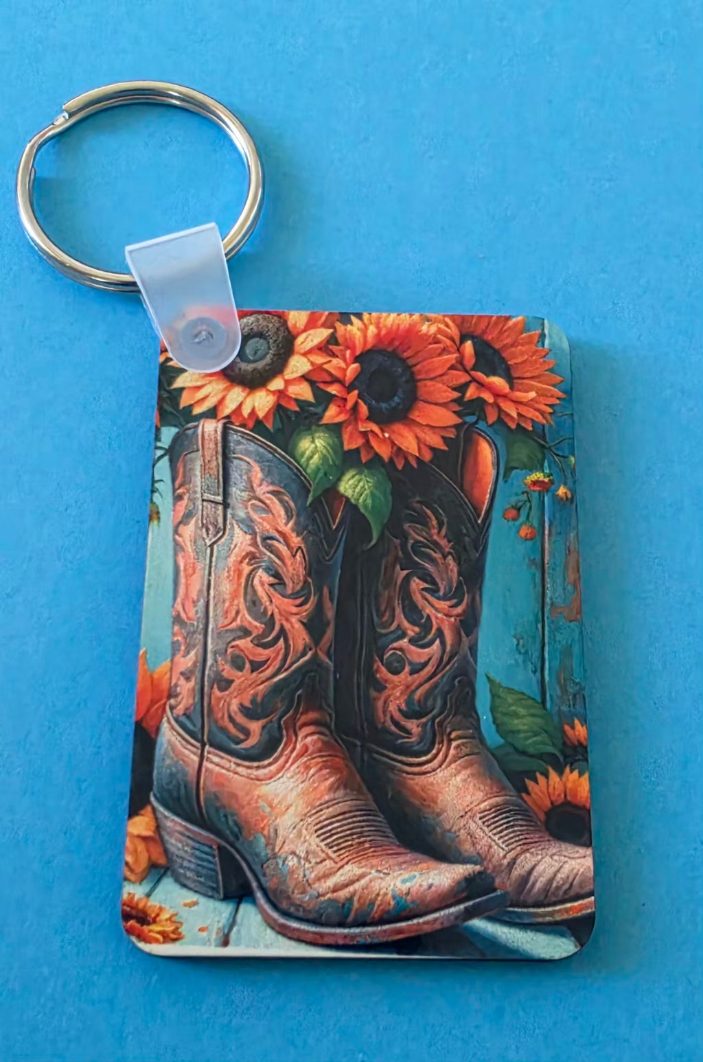 Rectangle Printed Keyring