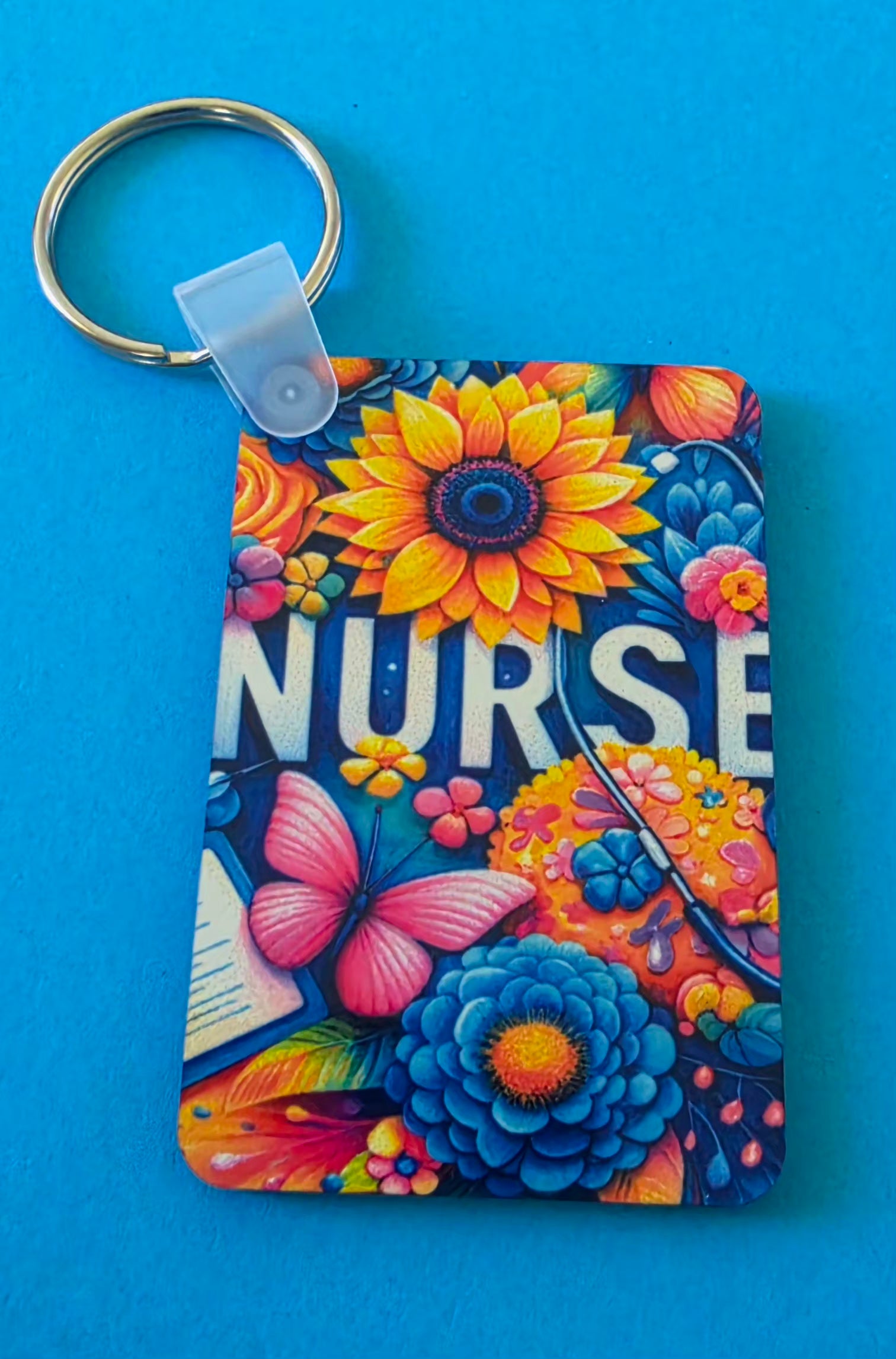 Rectangle Printed Keyring