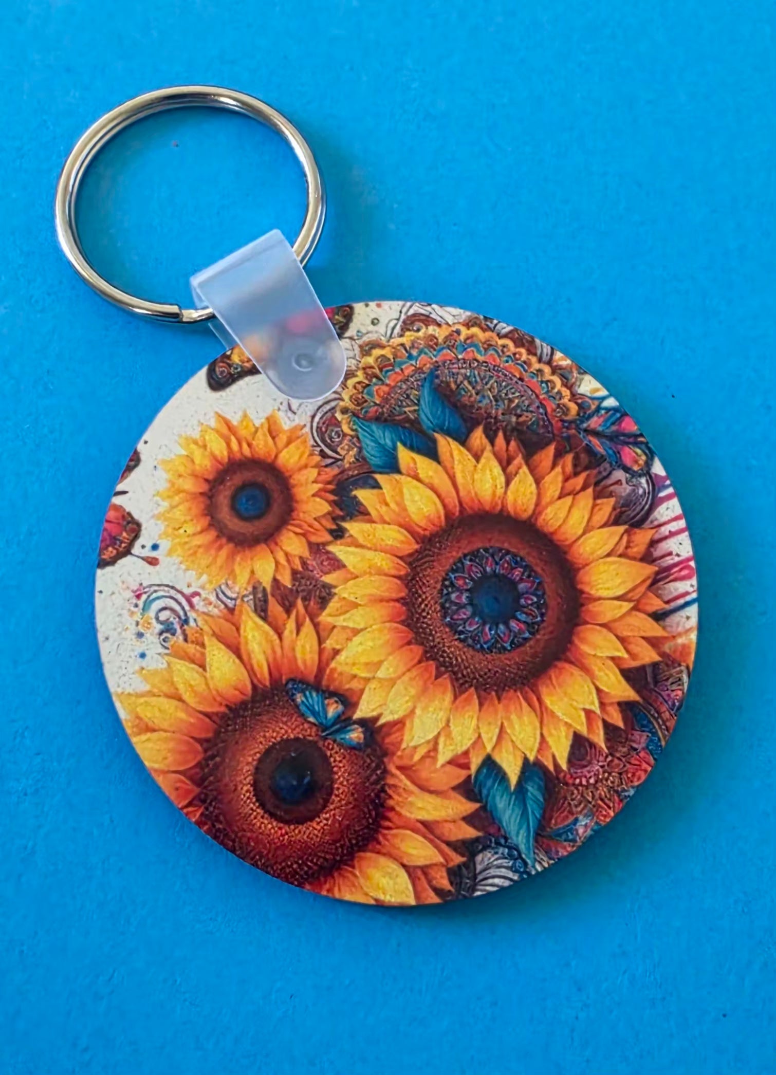 Round Wooden Keyring