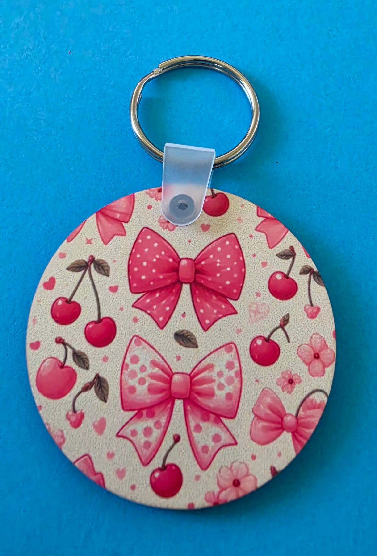 Round Wooden Keyring