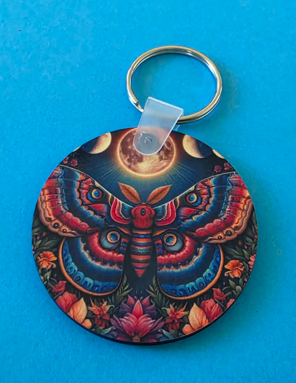 Round Wooden Keyring