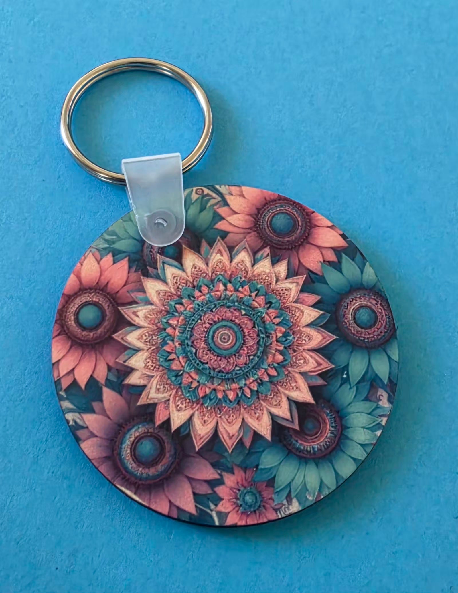 Round Wooden Keyring