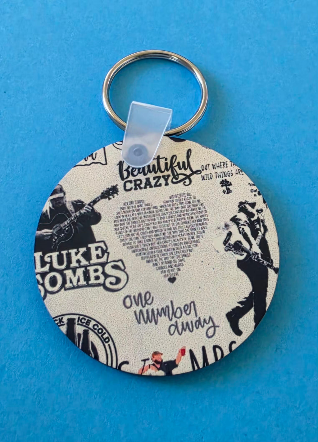 Round Wooden Keyring