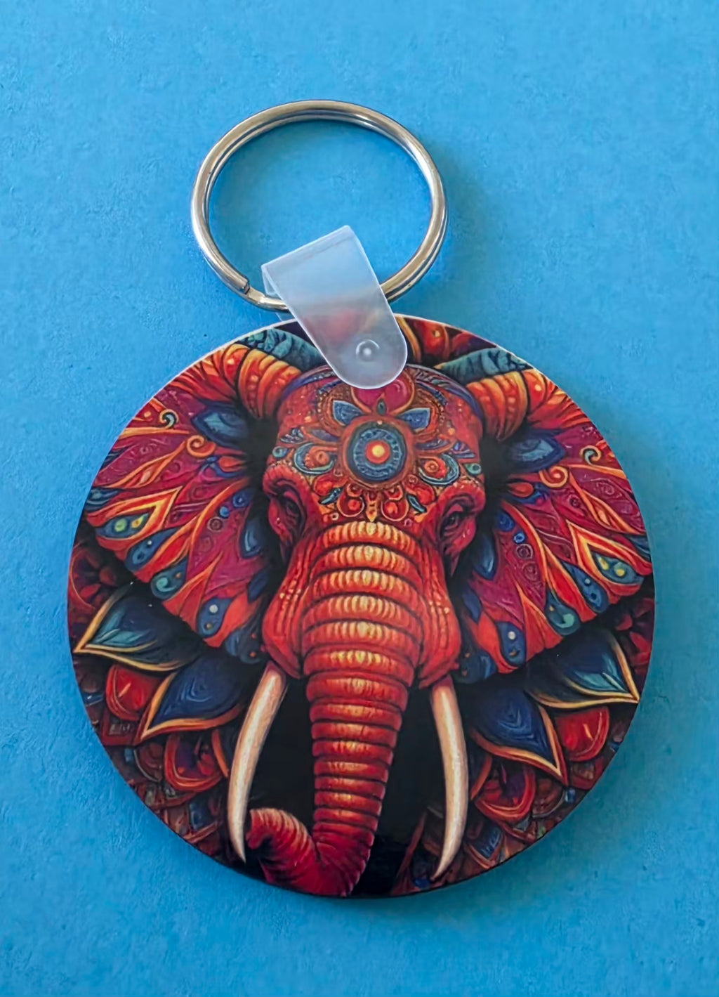 Round Wooden Keyring