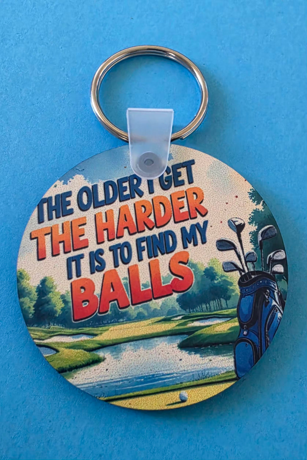 Round Wooden Keyring