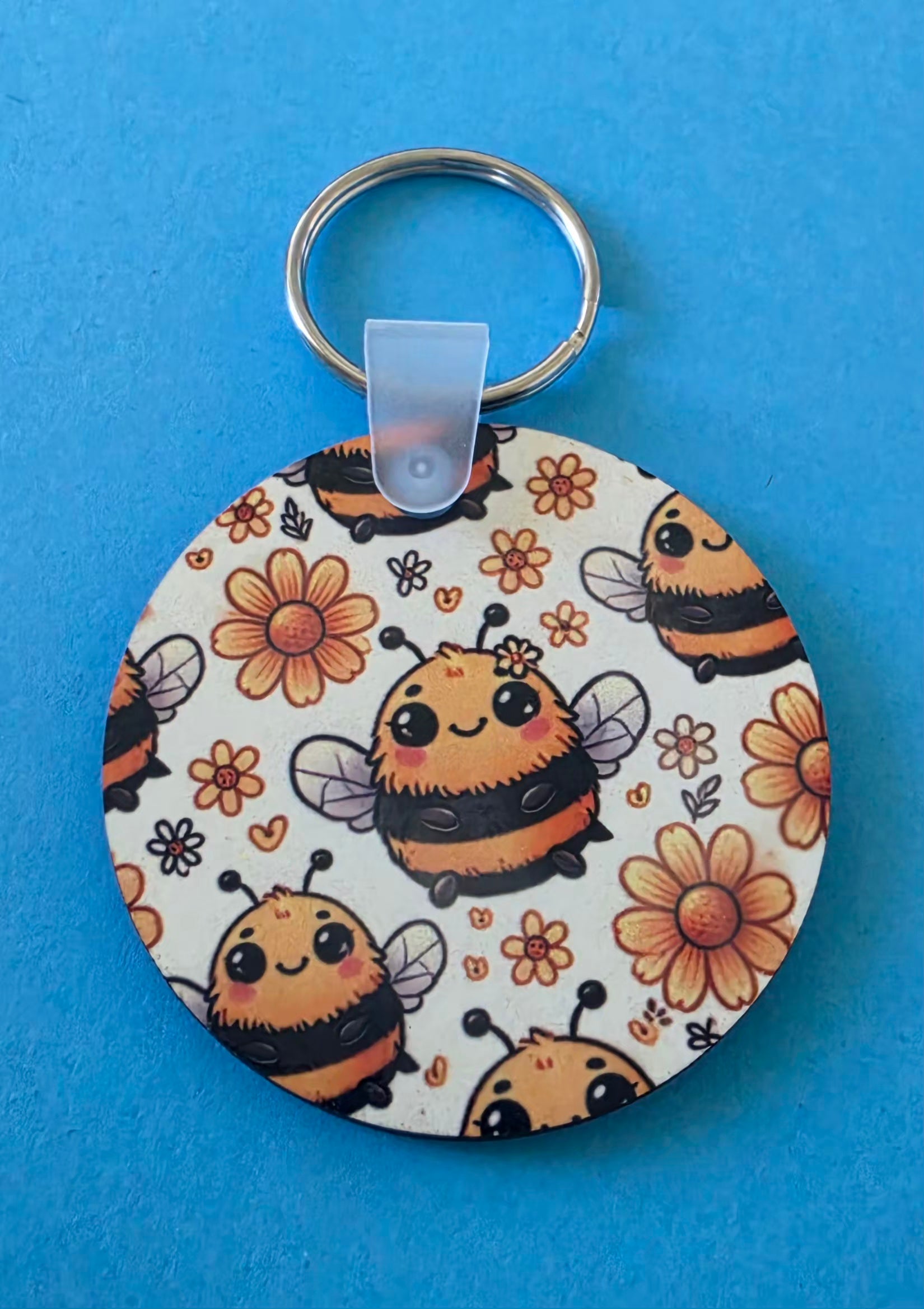 Round Wooden Keyring