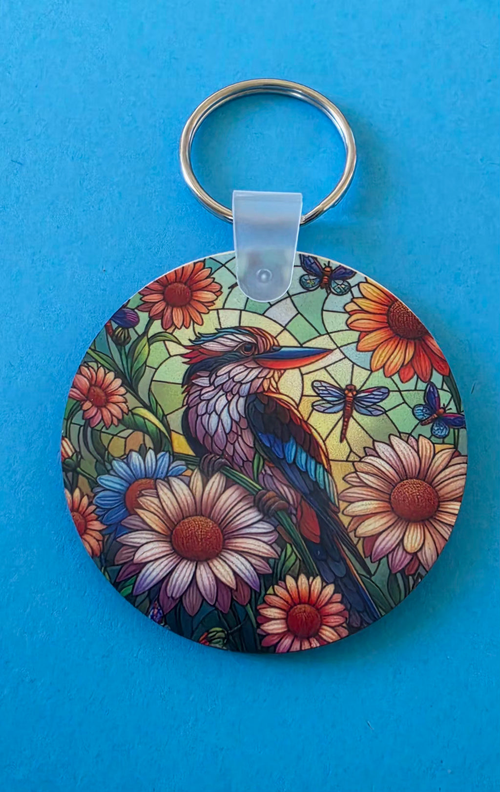 Round Wooden Keyring