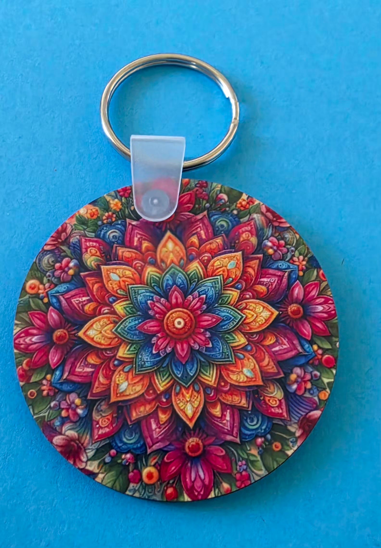 Round Wooden Keyring