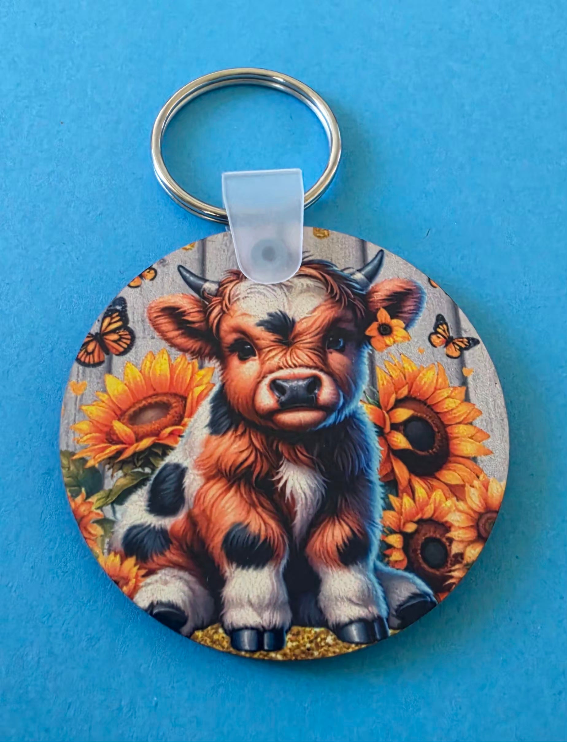 Round Wooden Keyring