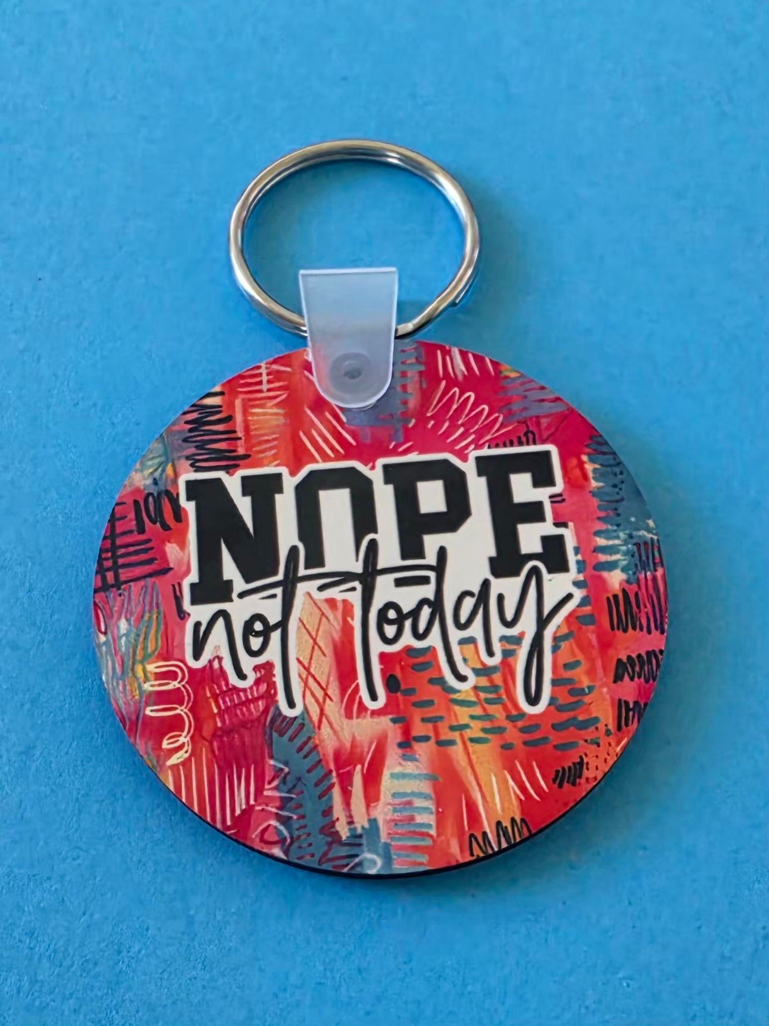 Round Wooden Keyring