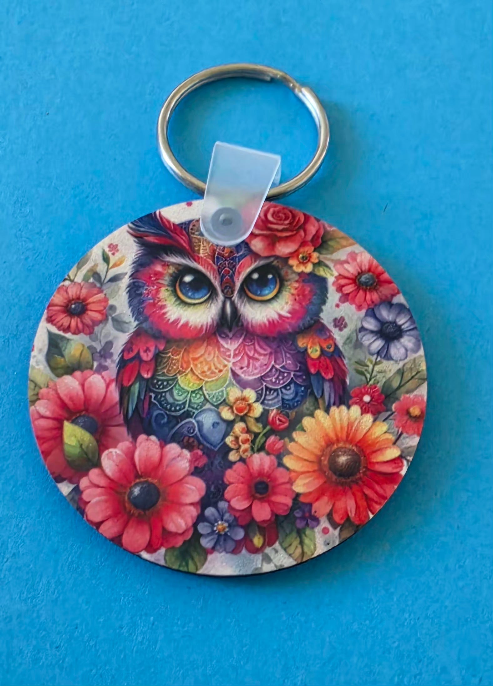 Round Wooden Keyring