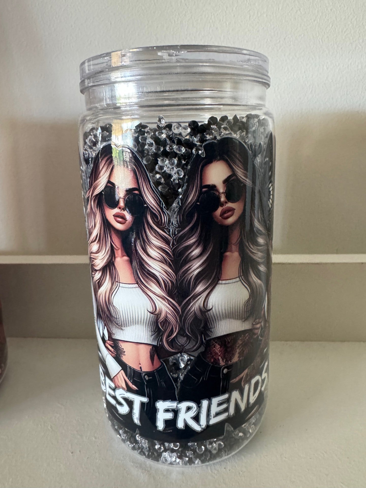 16oz Rhinestone Embellished Cup